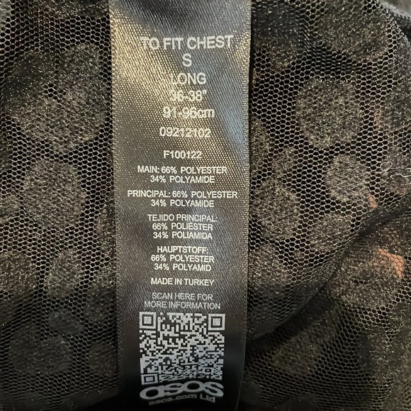 ASOS long sleeve cheetah burn out top long length small - Picture 6 of 6